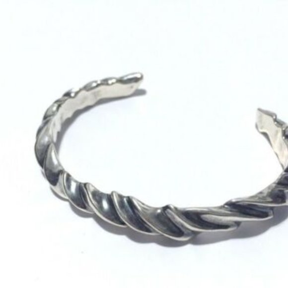 New Chan luu Bangle Cuff Twist Silver Cuff 925 Sterling Silver Open Bangle Cuff - Picture 3 of 4